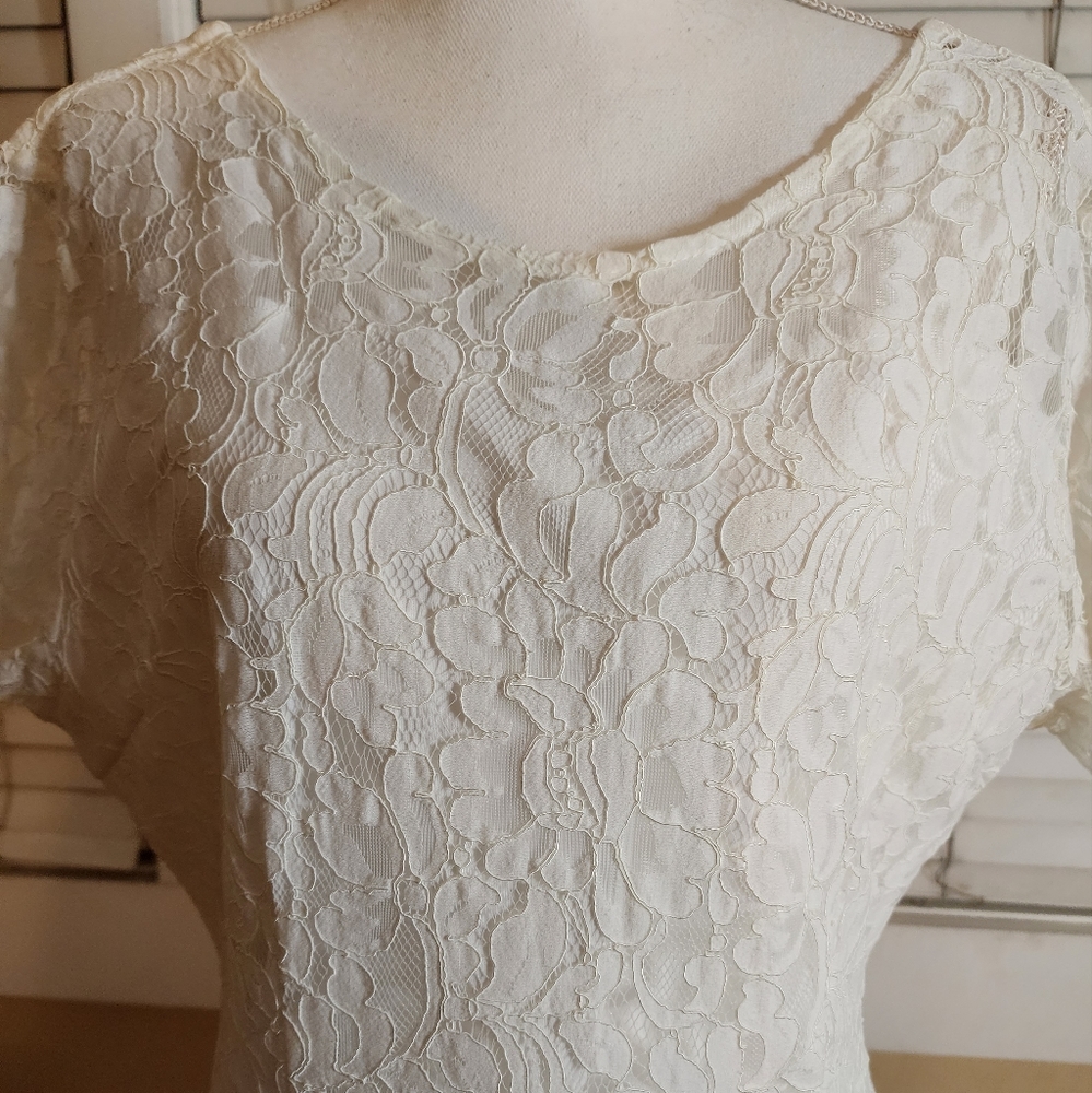 MSLG Womens Floral Lace Overlay Dress - Picture 9 of 14